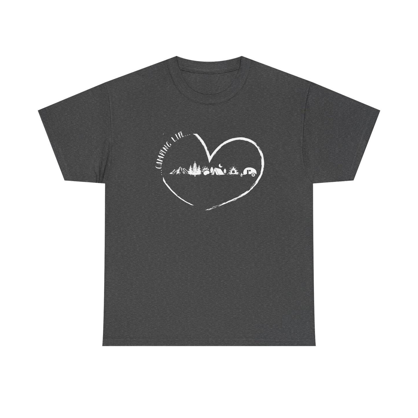 Dark gray t-shirt with a heart