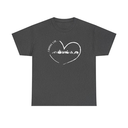Dark gray t-shirt with a heart