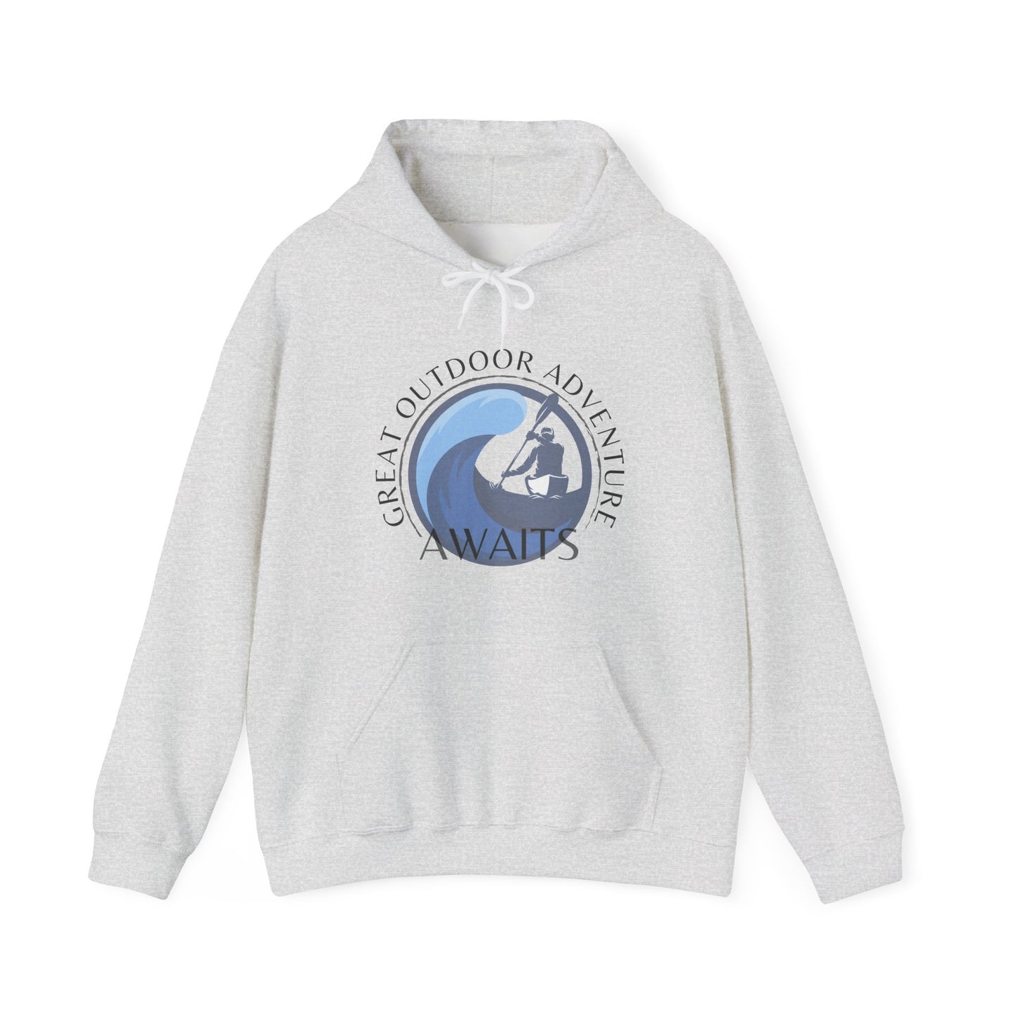Whitewater Kayaking Gray Hoodie