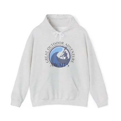 Whitewater Kayaking Gray Hoodie