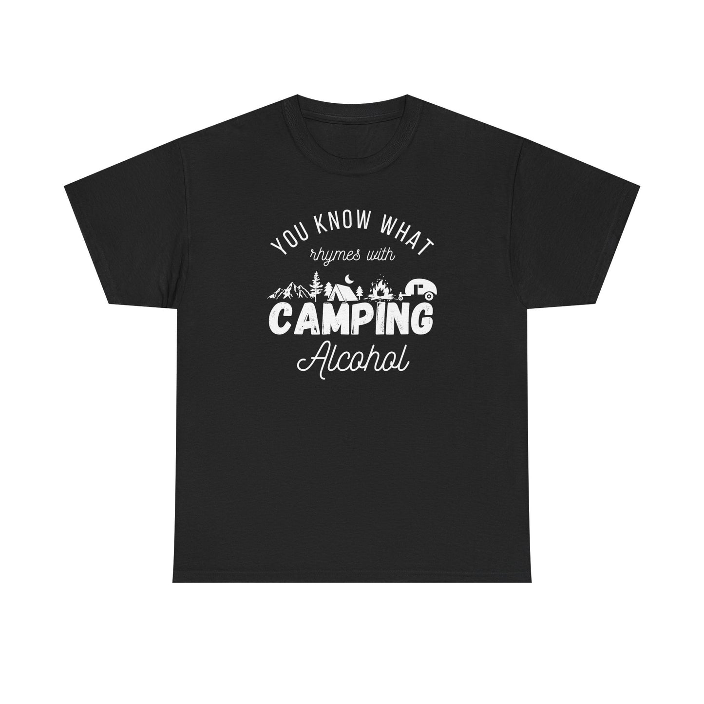 Black Camping Alcohol t-shirt