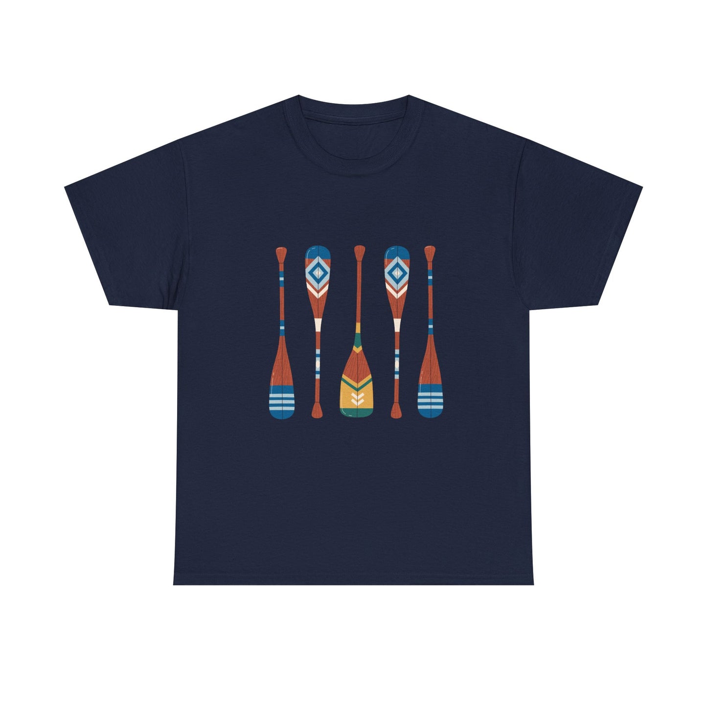 Canoe camping navy blue t-shirt