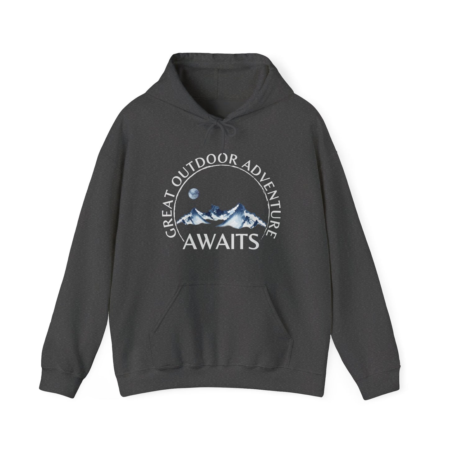Moon Mountain Hoodie – Mountain Adventure Awaits Camping Sweatshirt