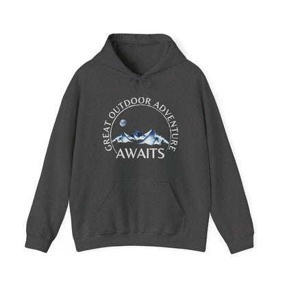Moon Mountain Hoodie – Mountain Adventure Awaits Camping Sweatshirt