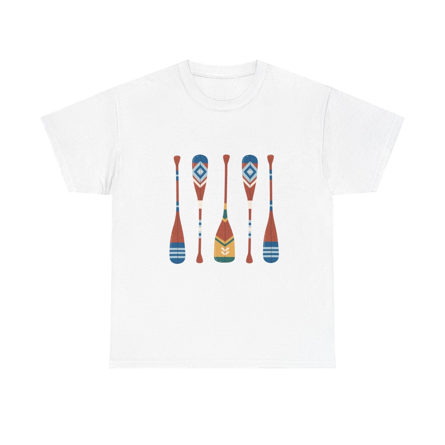 Canoe camping white t-shirt