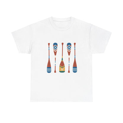 Canoe camping white t-shirt