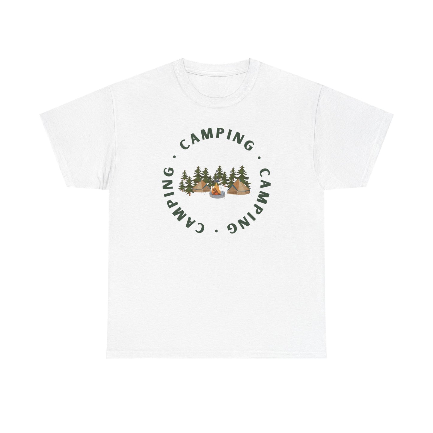 The Campfire Camping Circle White T-Shirt
