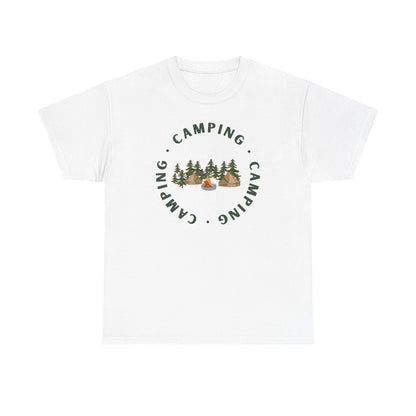 The Campfire Camping Circle White T-Shirt