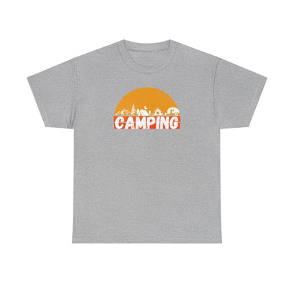 Gray t-shirt with 'Camping' graphic