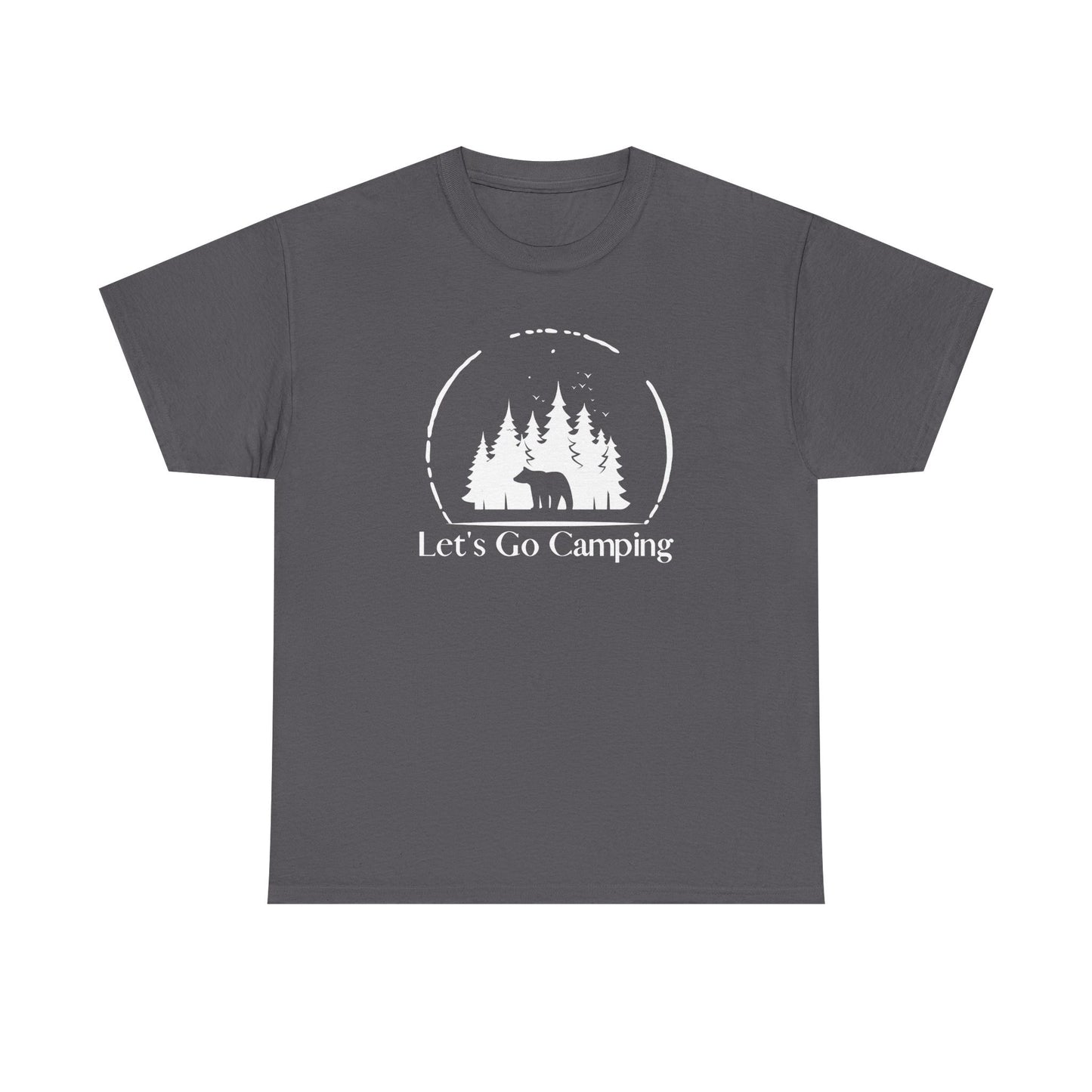 Let's go camping dark gray t-shirt