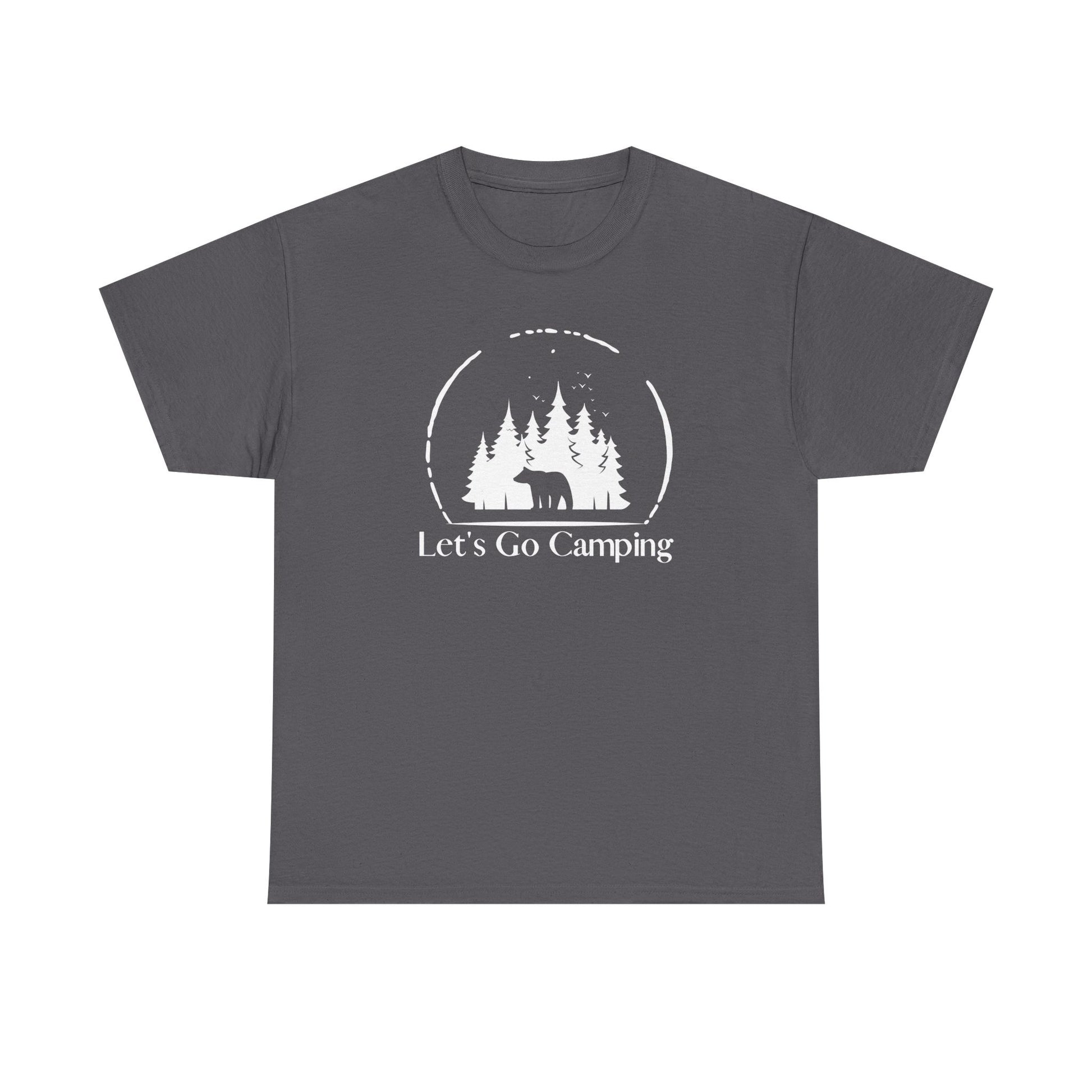 Let's go camping dark gray t-shirt