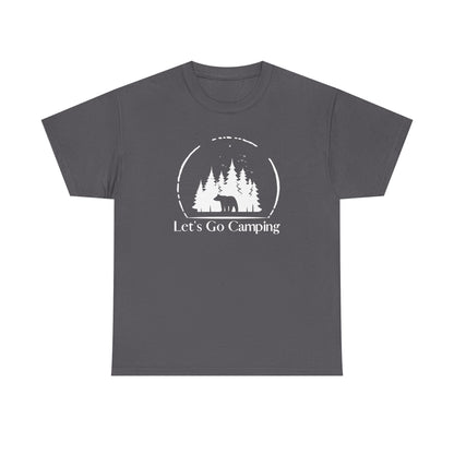 Let's go camping dark gray t-shirt