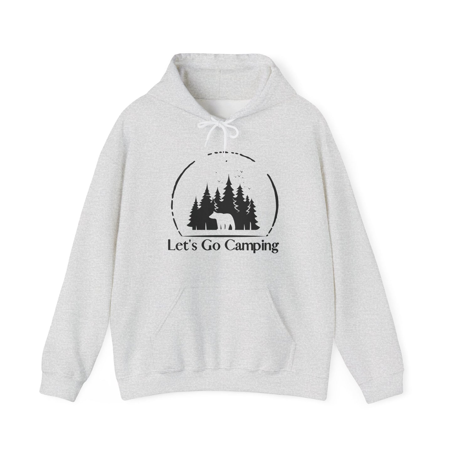 Camping With Bears Gray Hoodie