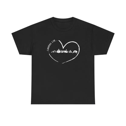 Black t-shirt with a heart