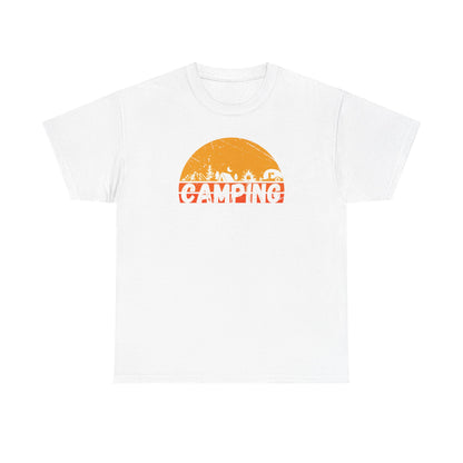 White t-shirt with 'Camping' graphic