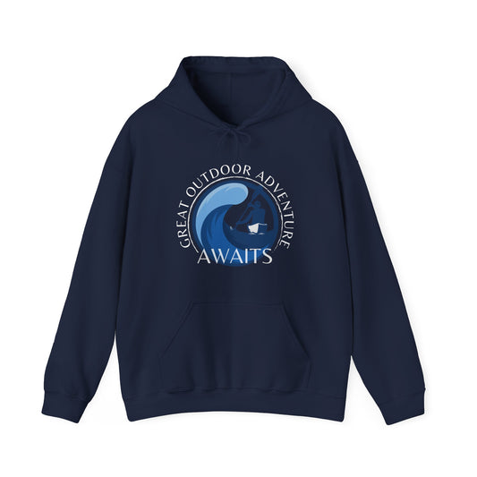 Whitewater Kayaking Navy Blue Hoodie