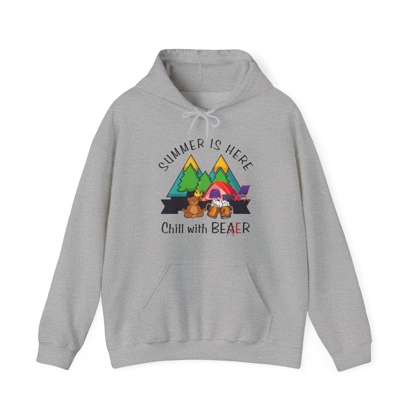 Summertime Is Here Gray Hoodie
