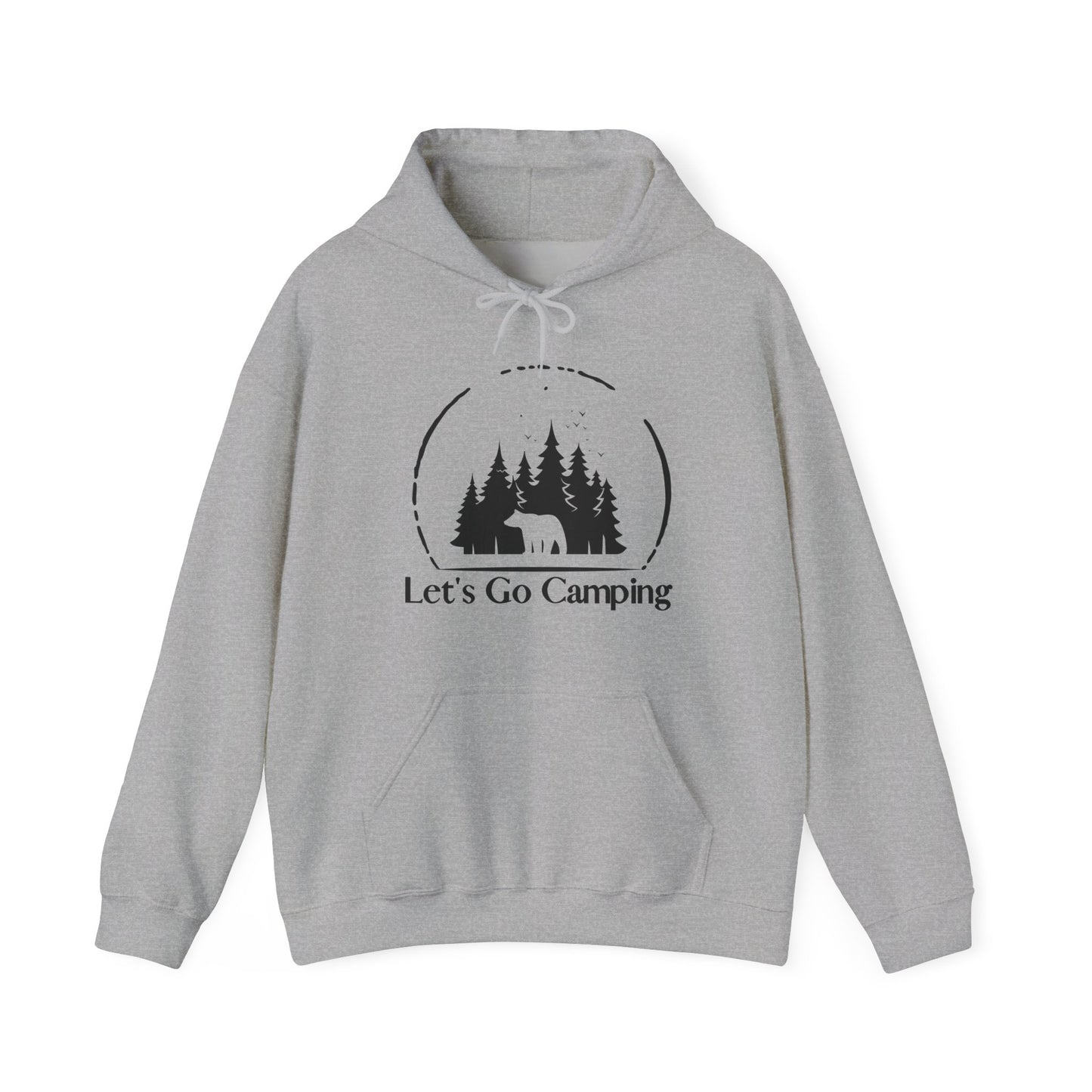 Camping With Bears Ash Gray Hoodie