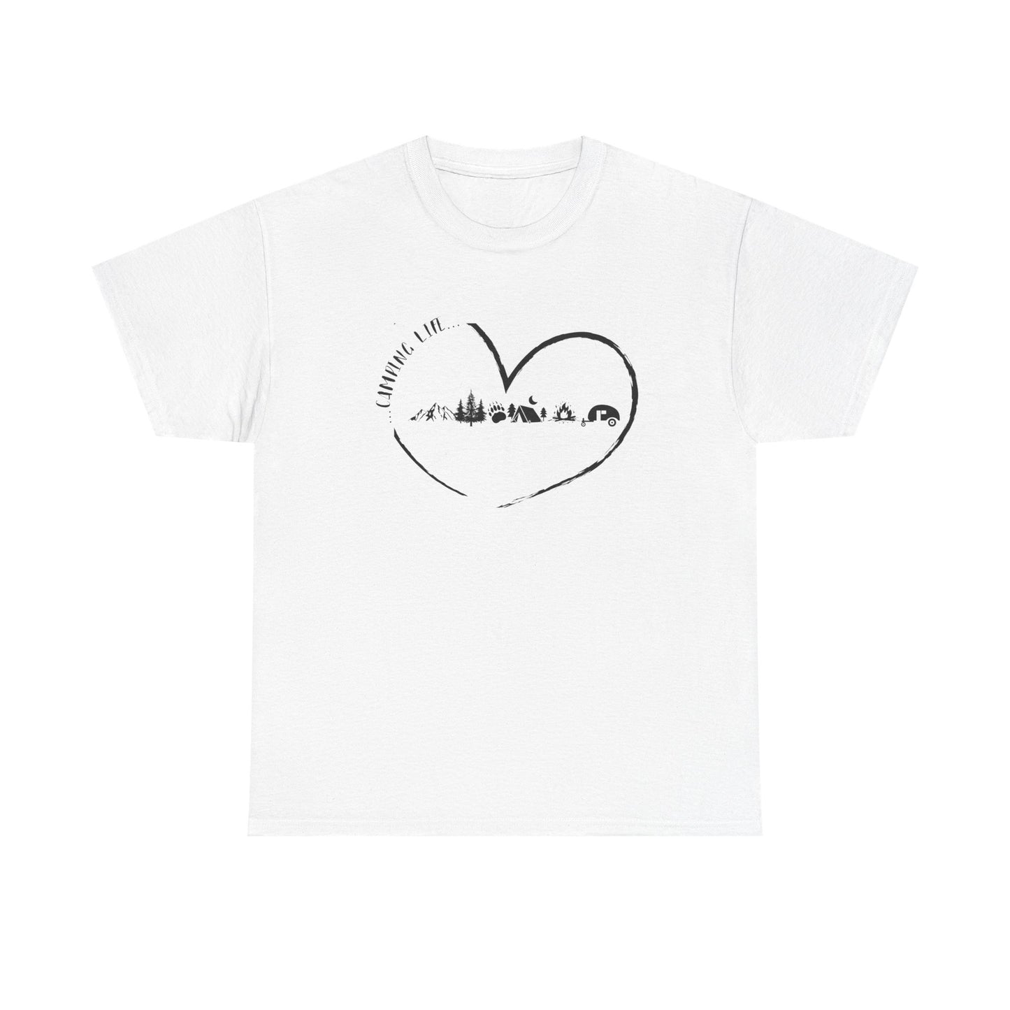 White t-shirt with a heart