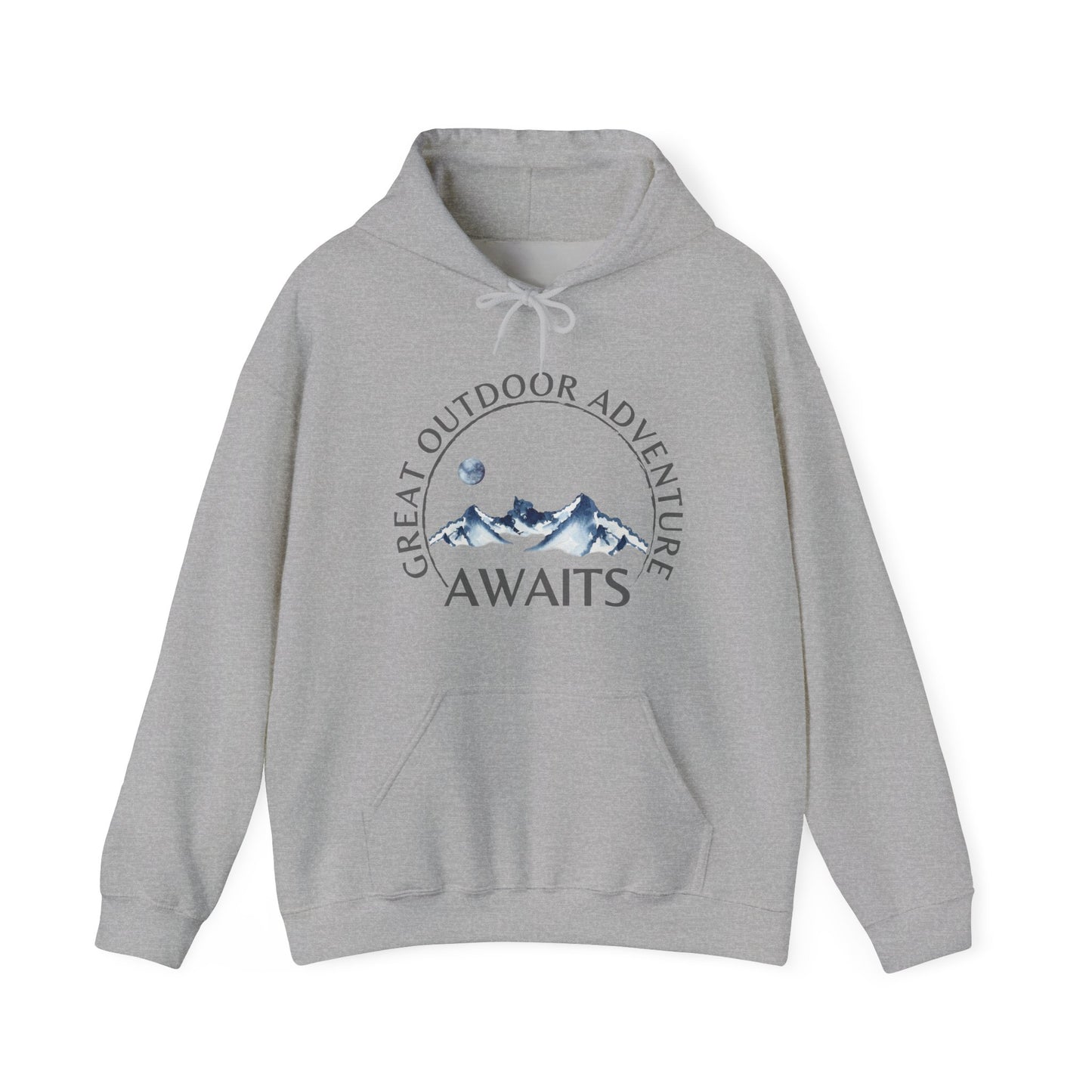 Moon Mountain Hoodie – Mountain Adventure Awaits Camping Sweatshirt