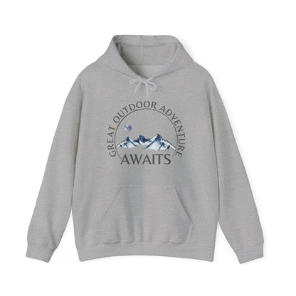 Moon Mountain Hoodie – Mountain Adventure Awaits Camping Sweatshirt