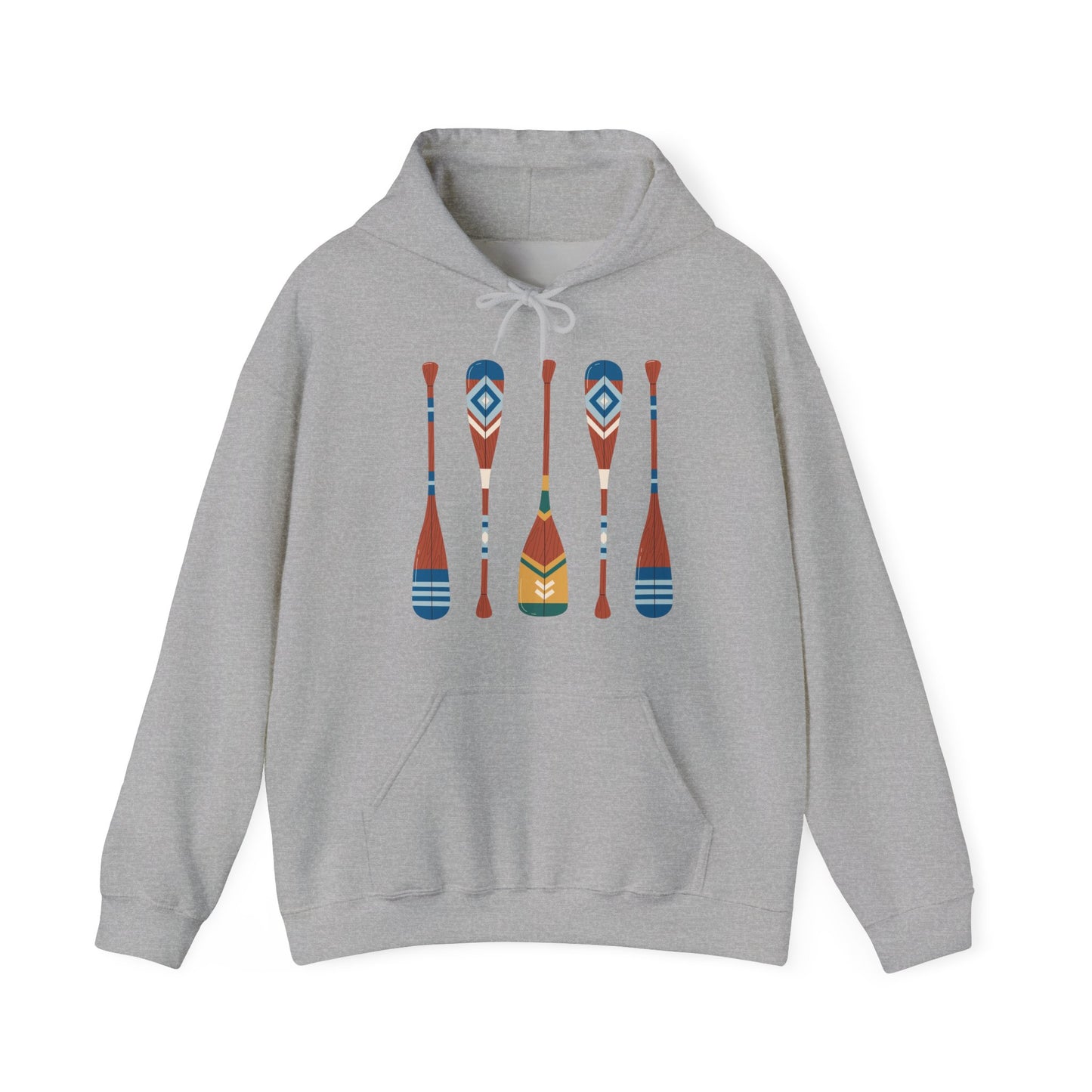 Camping and Canoeing Ash Gray Hoodie