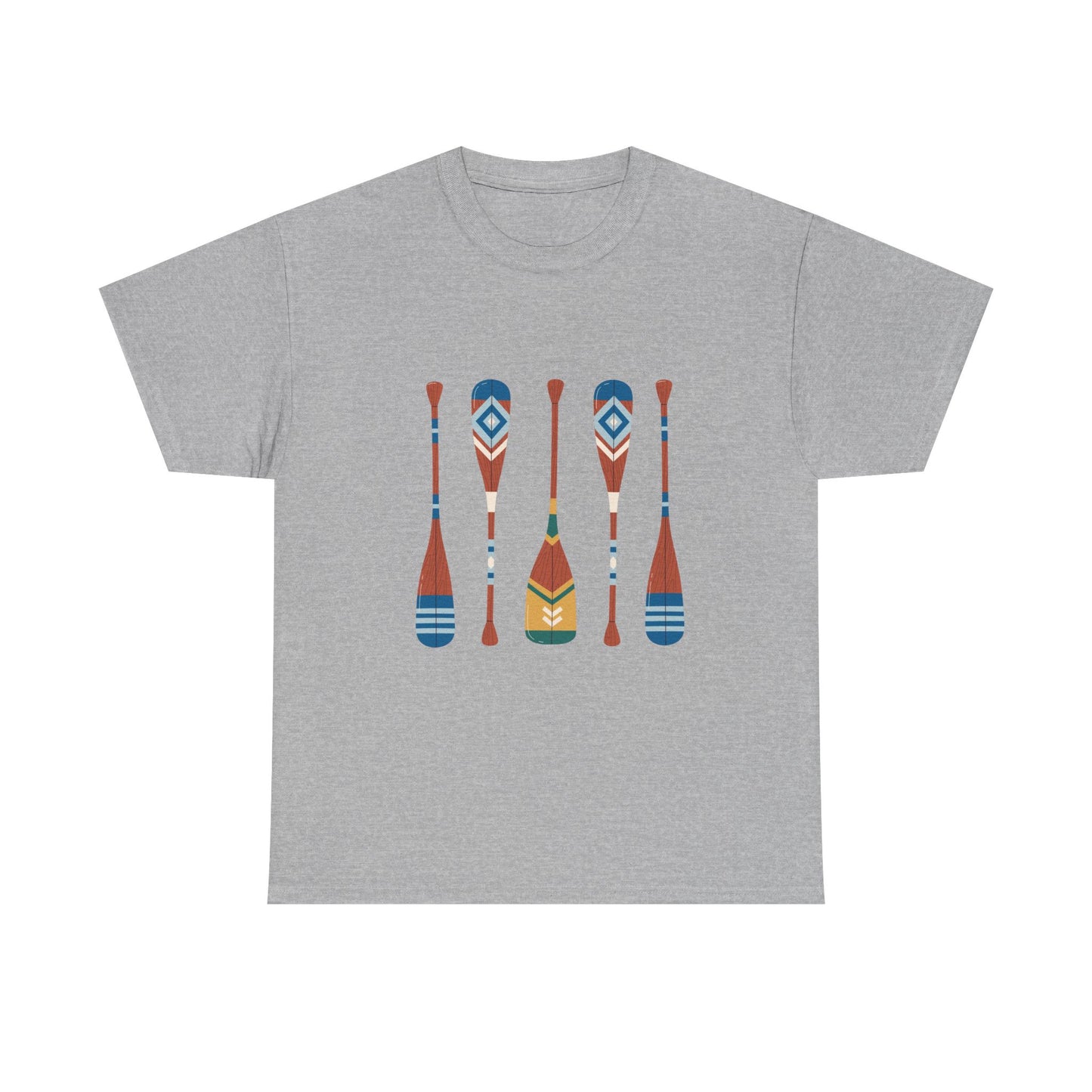 Canoe camping gray t-shirt