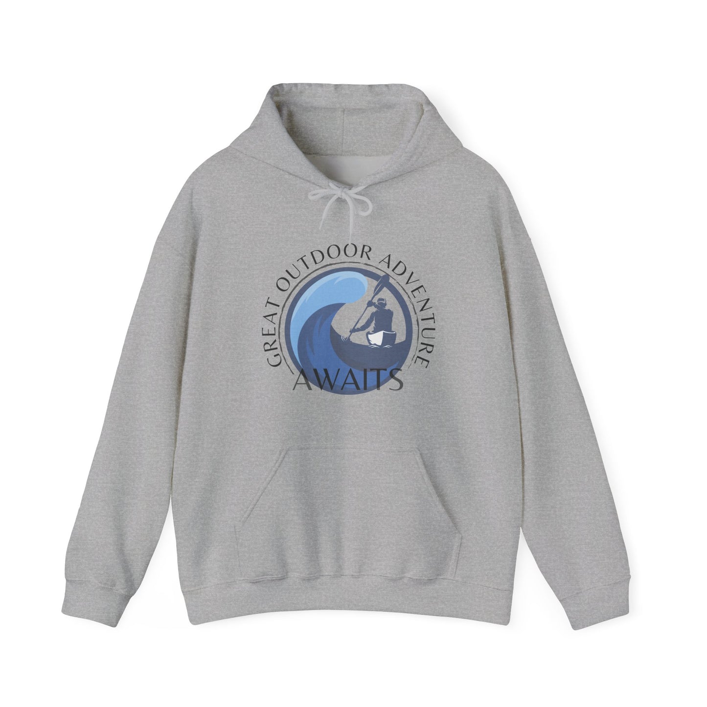 Whitewater Kayaking Ash Gray Hoodie