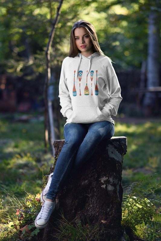 Camping With Canoeing Unisex Hooded Sweatshirt [Get Sunk in Nature!]