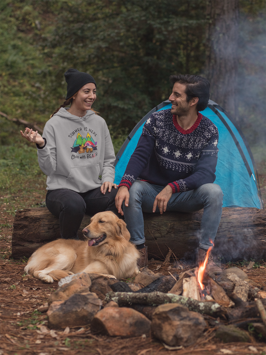 Chill with Bear, oh no BEER Unisex Hooded Sweatshirt [Share a laughter with your Friends!]