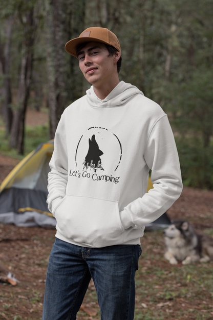 Let's Go Trailing Where Wolves are Howling Unisex Hooded Sweatshirt [Explore the Trail To See a Wolf!]