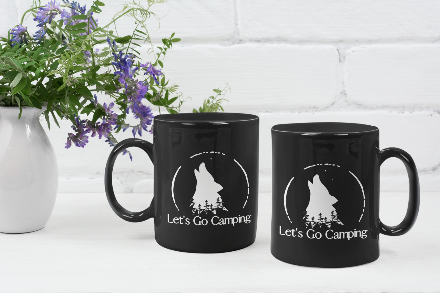 Let's Go Trailing Where Wolves are Howling Black Mug [11oz]