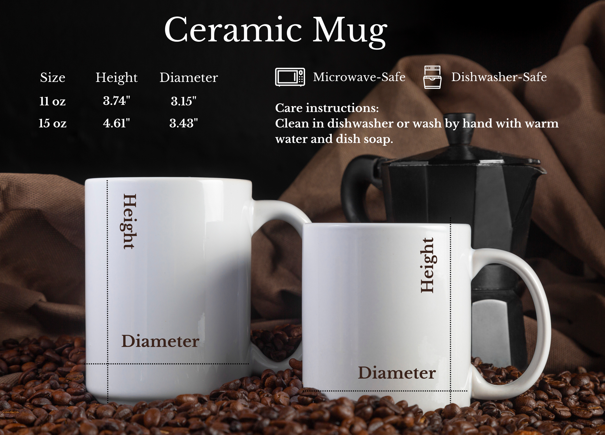 Coffee Mugs Size Chart