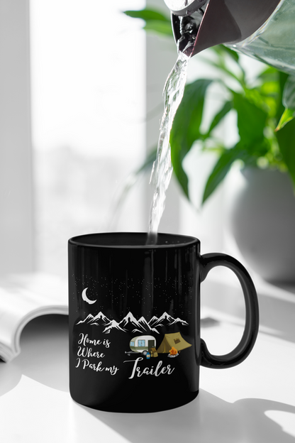 RV Camping - Black Coffee Mug [11oz]