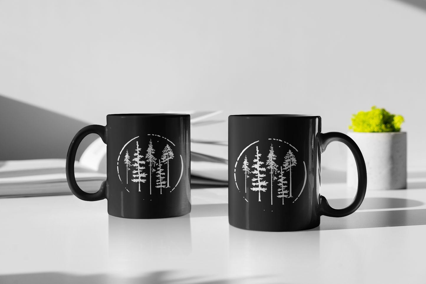 Among The Trees - Black Coffee Mug [11oz]