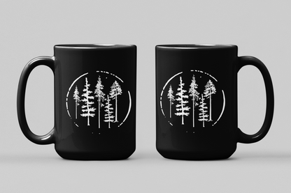 Among The Trees - Black Coffee Mug [15oz]
