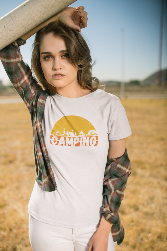 Camping and Sunrise Unisex Tee [Express your love for Camping!]