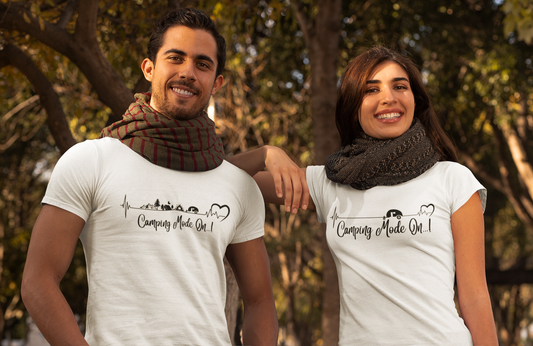 Camping Trailer HeartBeat Unisex Tee [Spread The Camping Vibes!]