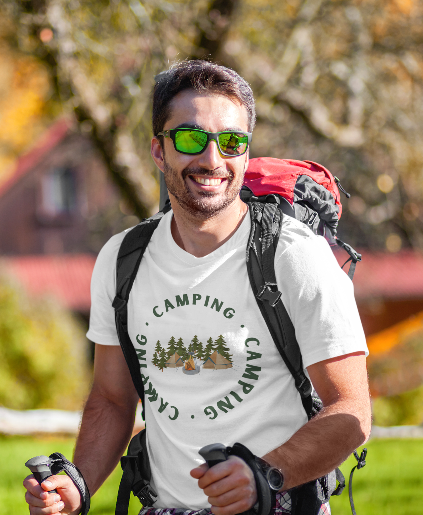The Campfire Camping Circle T-Shirt