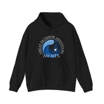 Whitewater Kayaking Black Hoodie