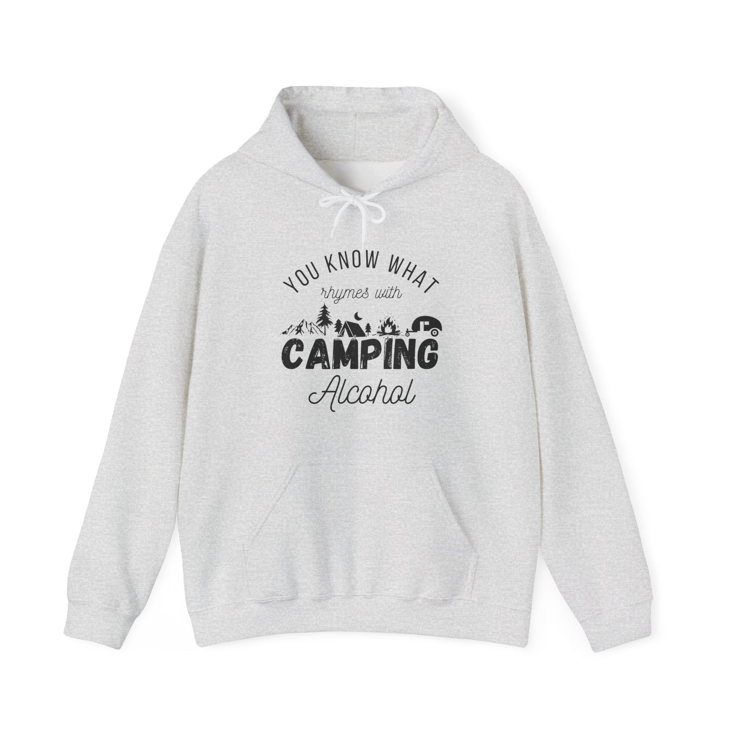 Gray Words That Rhyme with Camp Hoodie