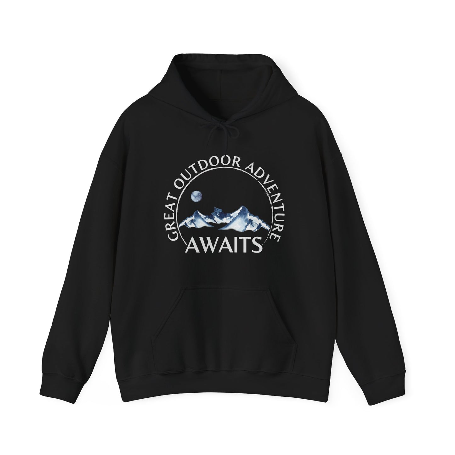 Moon Mountain Hoodie – Mountain Adventure Awaits Camping Sweatshirt