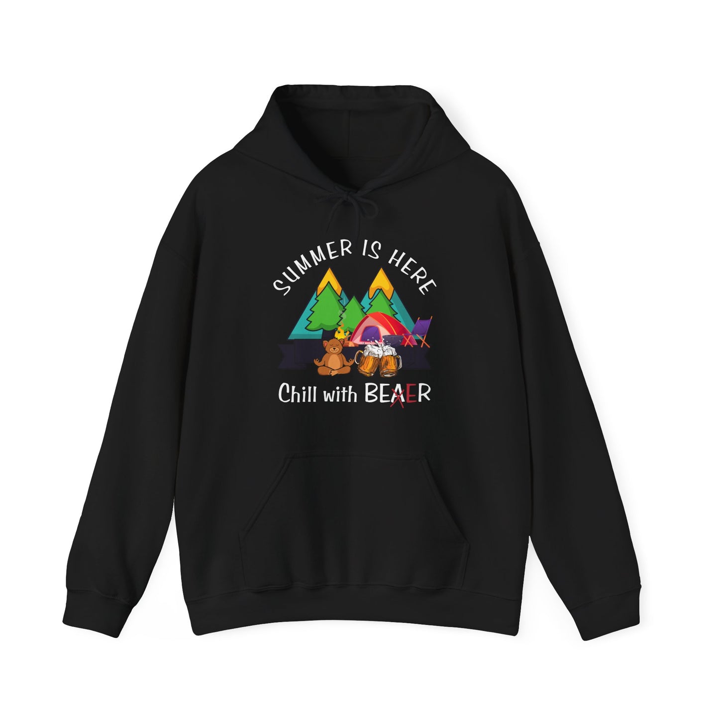 Summertime Is Here Black Hoodie