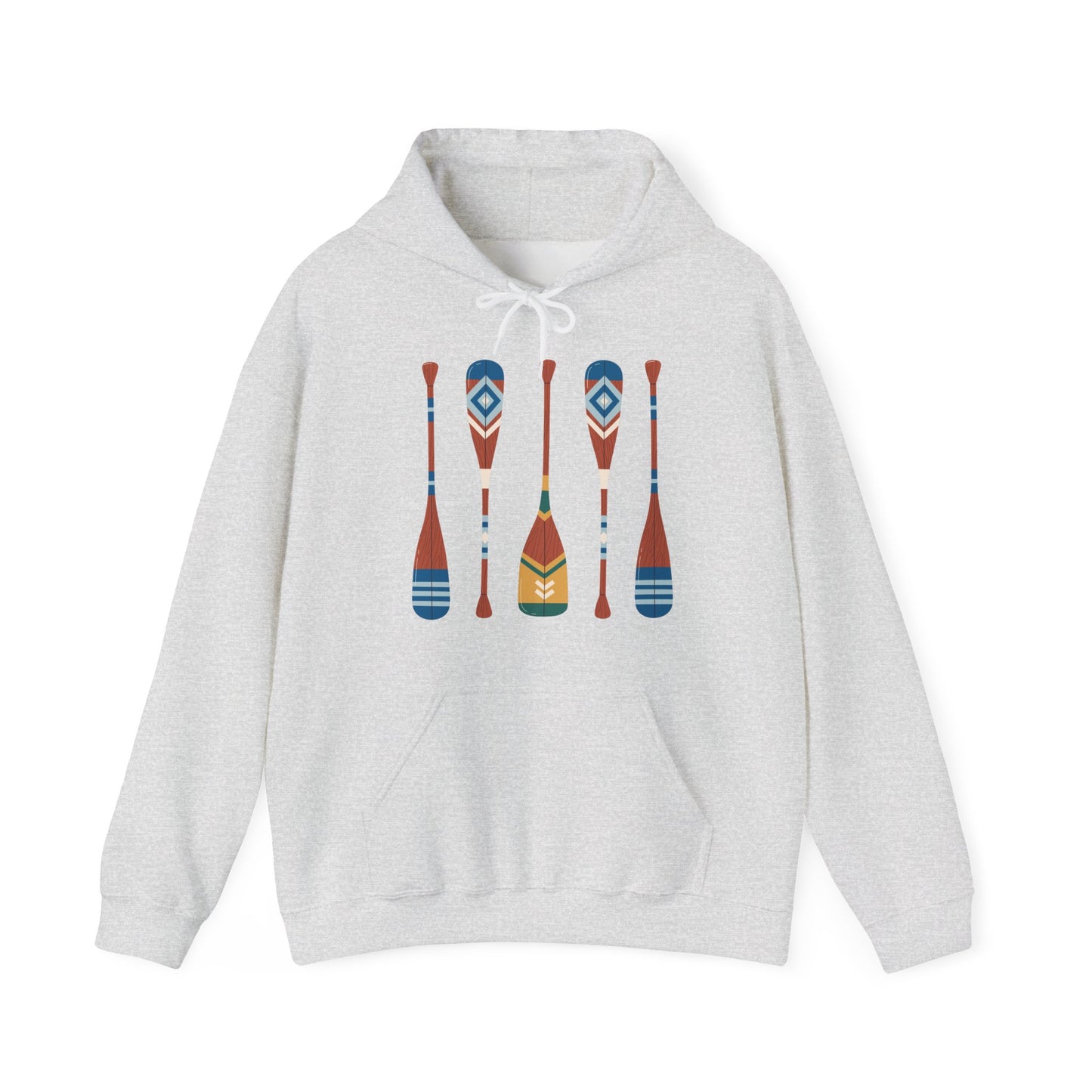 Camping and Canoeing Gray Hoodie
