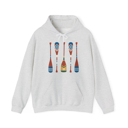 Camping and Canoeing Gray Hoodie