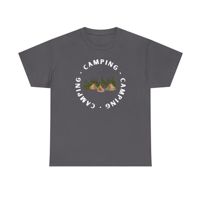 The Campfire Camping Circle Dark Gray T-Shirt
