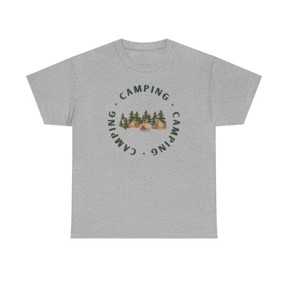 The Campfire Camping Circle Gray T-Shirt
